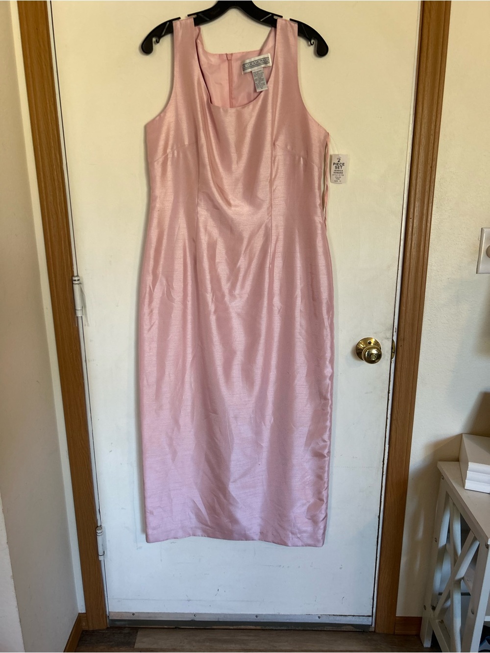 Jessica Howard Pale Pink Satin Sheath Dress Size 12 wedding guest-event